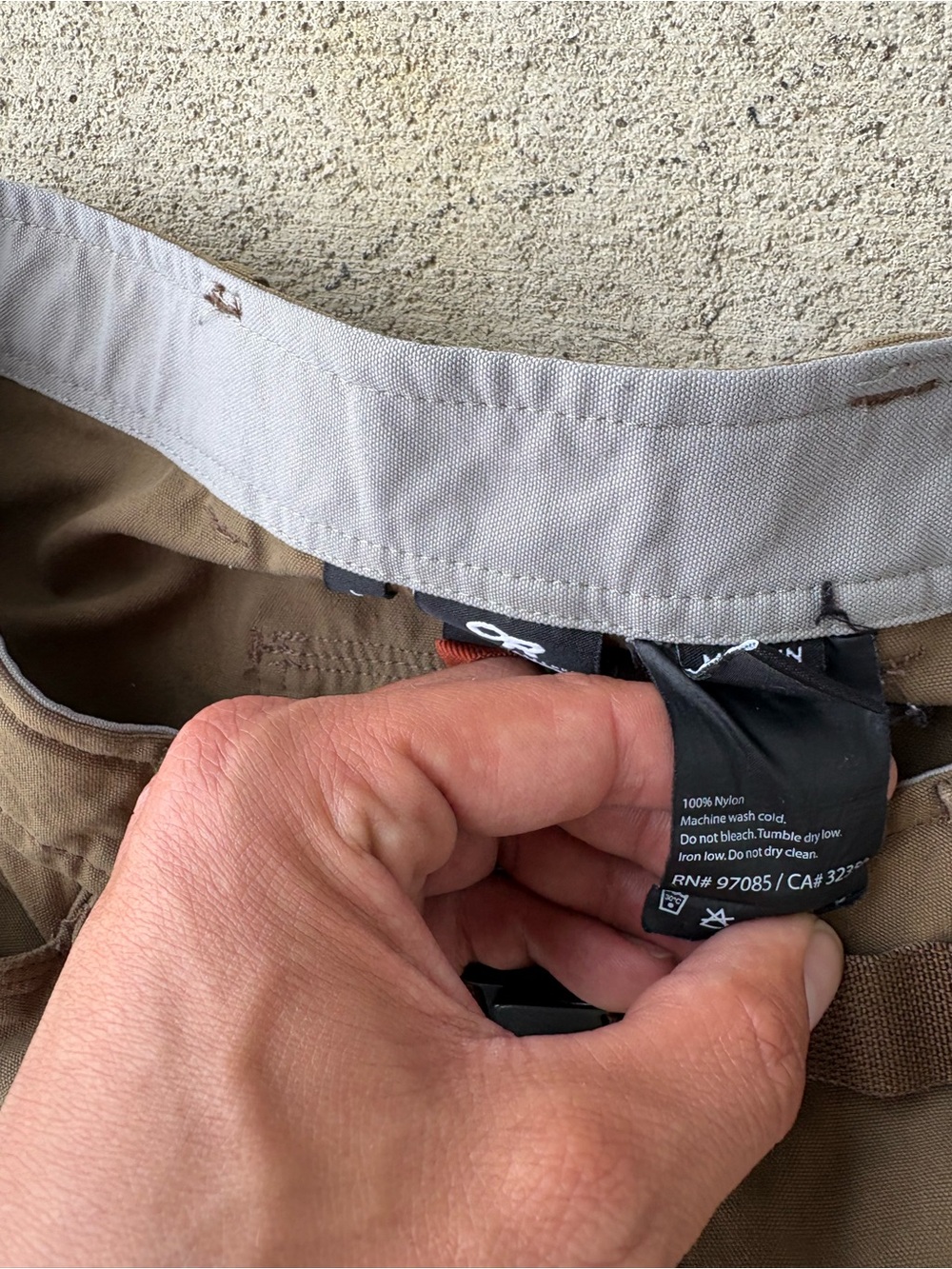 Outdoor Research Technical Hiking Pants Brown Integrated Belt Mens Large 33x32 - Picture 5 of 5